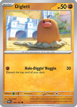 Image of Diglett (103/197) [Scarlet & Violet: Obsidian Flames]