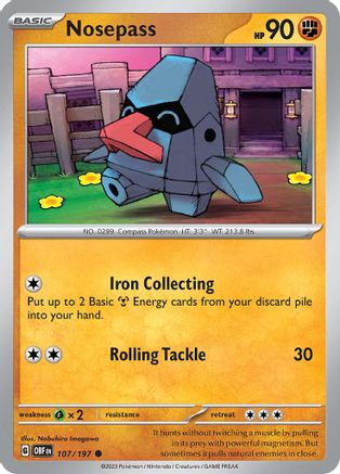 Image of Nosepass (107/197) [Scarlet & Violet: Obsidian Flames]