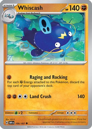 Image of Whiscash (109/197) [Scarlet & Violet: Obsidian Flames]