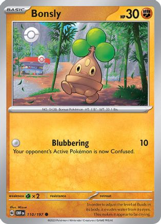 Image of Bonsly (110/197) [Scarlet & Violet: Obsidian Flames]