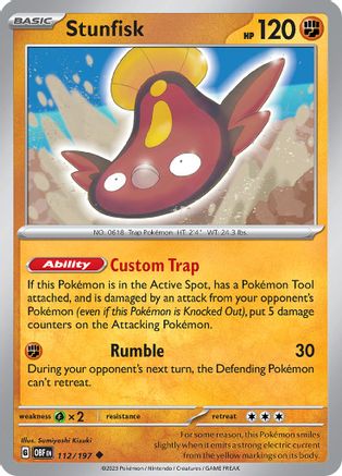 Image of Stunfisk (112/197) [Scarlet & Violet: Obsidian Flames]