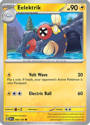 Image of Eelektrik (068/197) [Scarlet & Violet: Obsidian Flames]