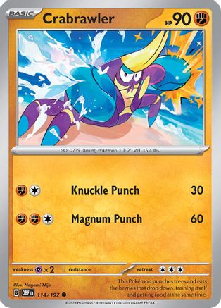 Image of Crabrawler (114/197) [Scarlet & Violet: Obsidian Flames]