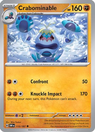 Image of Crabominable (115/197) [Scarlet & Violet: Obsidian Flames]