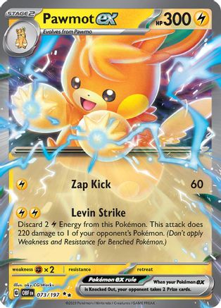 Image of Pawmot ex (073/197) [Scarlet & Violet: Obsidian Flames]