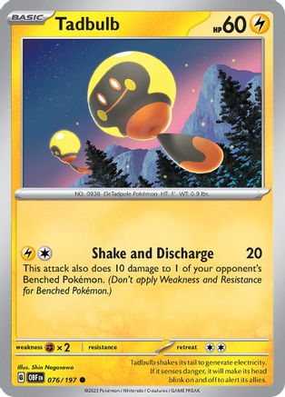 Image of Tadbulb (076/197) [Scarlet & Violet: Obsidian Flames]