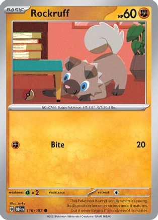 Image of Rockruff (116/197) [Scarlet & Violet: Obsidian Flames]