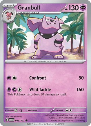 Image of Granbull (088/197) [Scarlet & Violet: Obsidian Flames]