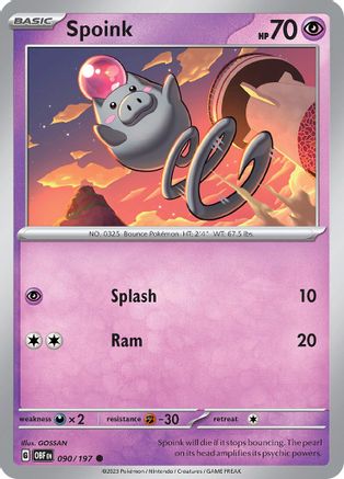 Image of Spoink (090/197) [Scarlet & Violet: Obsidian Flames]