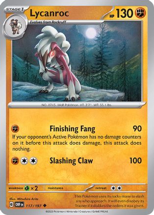 Image of Lycanroc (117/197) [Scarlet & Violet: Obsidian Flames]