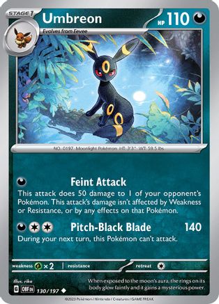 Image of Umbreon (130/197) [Scarlet & Violet: Obsidian Flames]