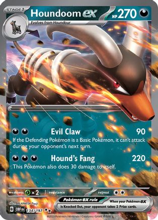 Image of Houndoom ex (134/197) [Scarlet & Violet: Obsidian Flames]
