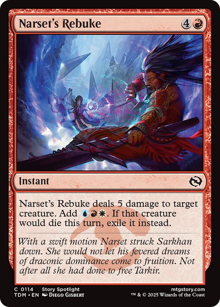 Image of Narset's Rebuke [Tarkir: Dragonstorm]