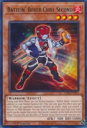 Image of Battlin' Boxer Chief Second [LD10-EN033] Rare