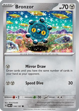 Image of Bronzor (144/197) [Scarlet & Violet: Obsidian Flames]
