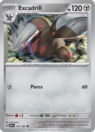 Image of Excadrill (147/197) [Scarlet & Violet: Obsidian Flames]