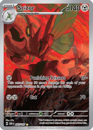 Image of Scizor (205/197) [Scarlet & Violet: Obsidian Flames]