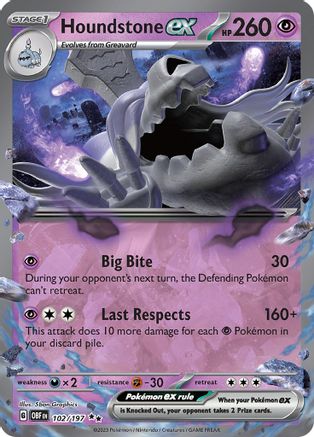 Image of Houndstone ex (102/197) [Scarlet & Violet: Obsidian Flames]