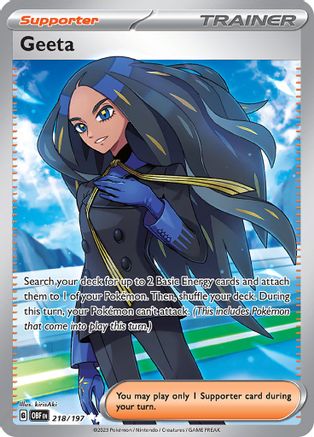 Image of Geeta (218/197) [Scarlet & Violet: Obsidian Flames]