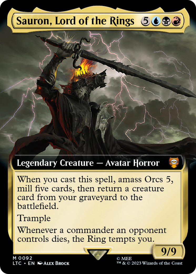 Image of Sauron, Lord of the Rings (Extended Art) [The Lord of the Rings: Tales of Middle-Earth Commander]
