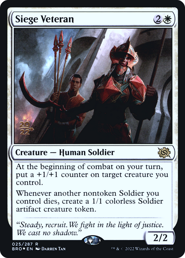 Image of Siege Veteran [The Brothers' War Prerelease Promos]