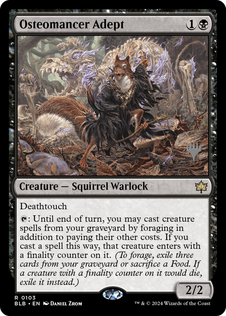 Image of Osteomancer Adept (Promo Pack) [Bloomburrow Promos]