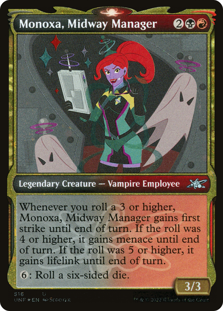 Image of Monoxa, Midway Manager (Showcase) (Galaxy Foil) [Unfinity]