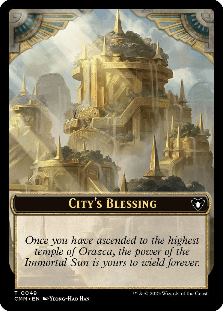 Image of City's Blessing // Dragon Egg Double-Sided Token [Commander Masters Tokens]