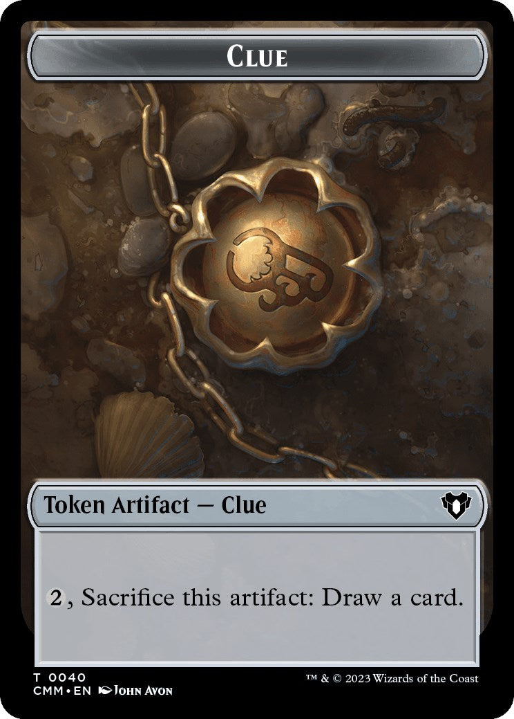 Image of Clue // Elephant Double-Sided Token [Commander Masters Tokens]