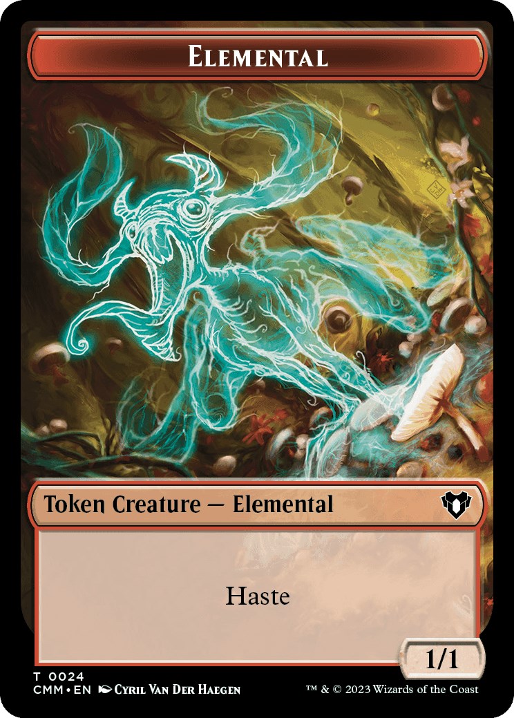 Image of Elemental (0024) // Spider Double-Sided Token [Commander Masters Tokens]