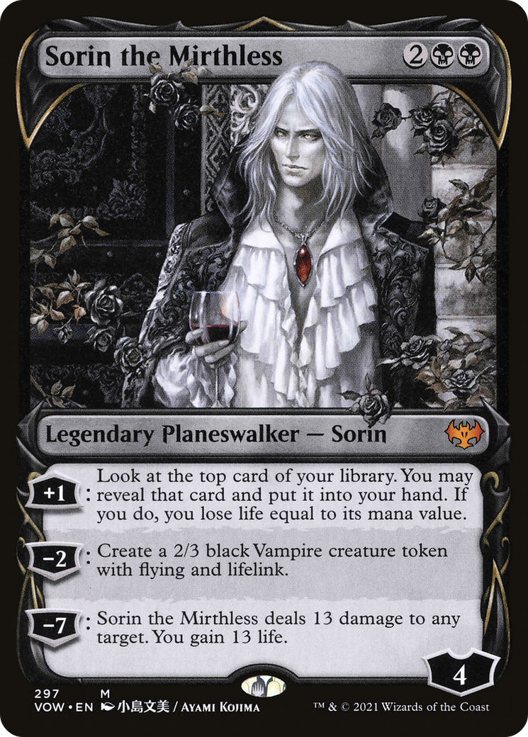Image of Sorin the Mirthless (Showcase Fang Frame) [Innistrad: Crimson Vow]