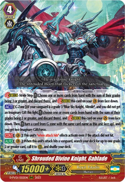 Image of Shrouded Divine Knight, Gablade (D-PV01/002EN) [History Collection]