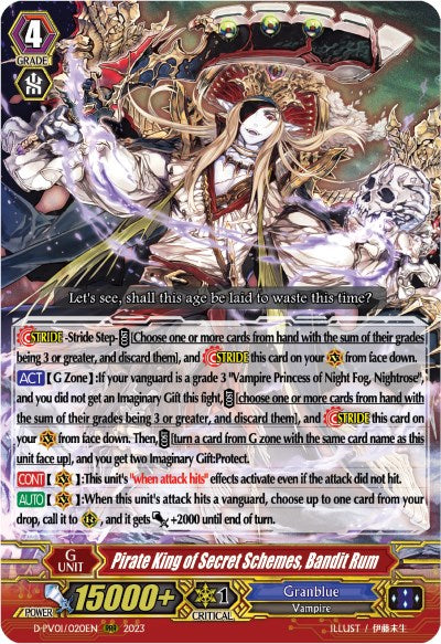 Image of Pirate King of Secret Schemes, Bandit Rum (D-PV01/020EN) [History Collection]