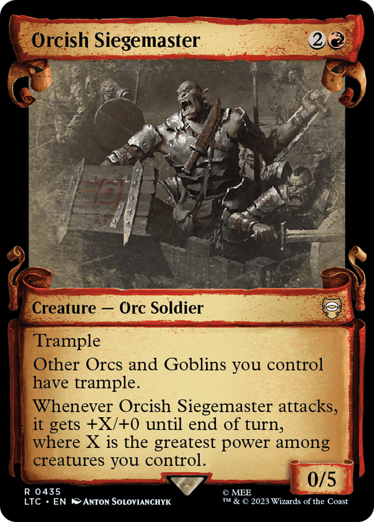 Image of Orcish Siegemaster [The Lord of the Rings: Tales of Middle-Earth Commander Showcase Scrolls]