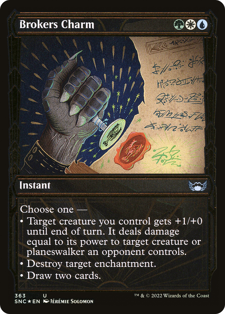 Image of Brokers Charm (Showcase Golden Age Gilded Foil) [Streets of New Capenna]