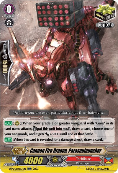 Image of Cannon Fire Dragon, Parasaulauncher (D-PV01/037EN) [History Collection]
