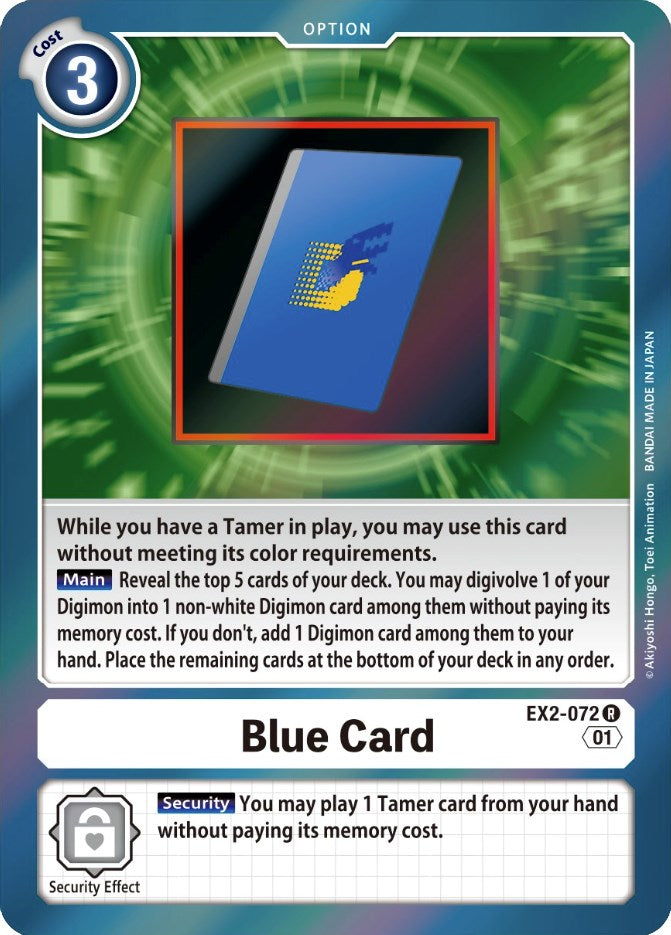 Image of Blue Card [EX2-072] [Digital Hazard]