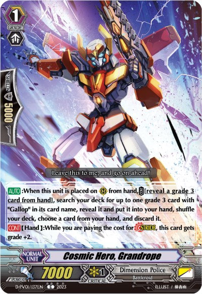 Image of Cosmic Hero, Grandrope (D-PV01/137EN) [History Collection]