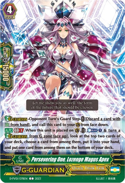 Image of Persevering One, Lozenge Magus Apex (D-PV01/078EN) [History Collection]