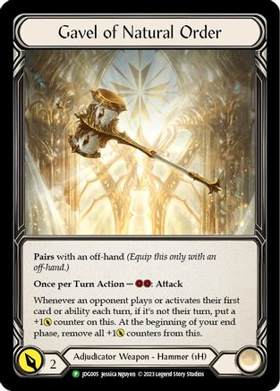 Image of Gavel of Natural Order [JDG005] (Promo)  Cold Foil