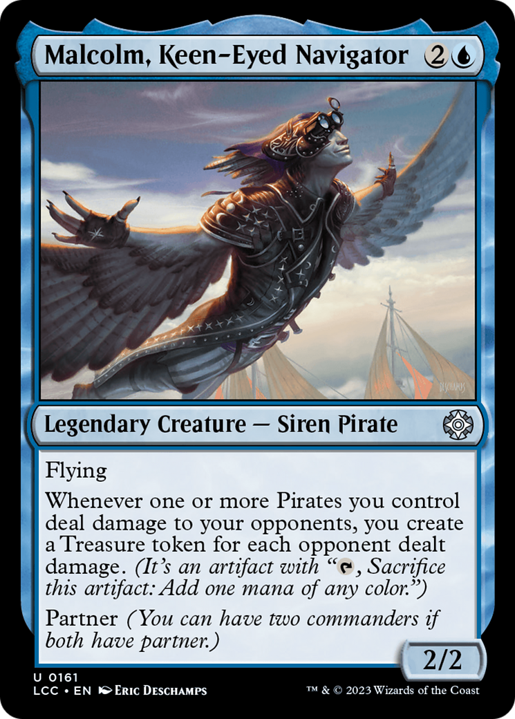 Image of Malcolm, Keen-Eyed Navigator [The Lost Caverns of Ixalan Commander]
