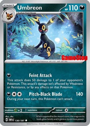 Image of Umbreon (130/197) (GameStop Exclusive) [Scarlet & Violet: Black Star Promos]