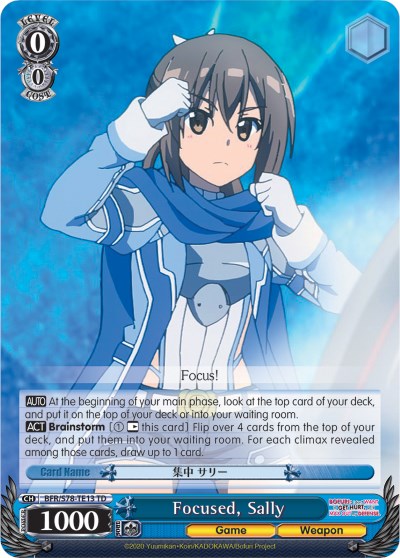 Image of Focused, Sally (BFR/S78-TE13 TD) [BOFURI: I Don't Want to Get Hurt, so I'll Max Out My Defense]