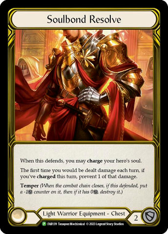 Soulbond Resolve (Golden) [FAB139] (Promo)  Cold Foil