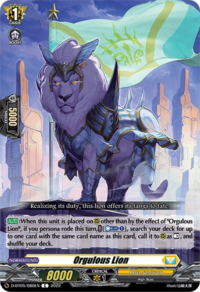 Image of Orgulous Lion (D-BT05/080EN) [Triumphant Return of the Brave Heroes]