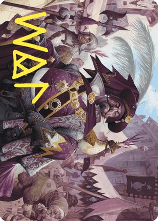 Image of Discerning Financier Art Card (Gold-Stamped Signature) (ASWOE-002) - Art Series: Wilds of Eldraine