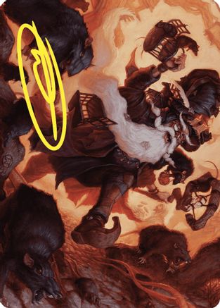 Image of Tattered Ratter Art Card (Gold-Stamped Signature) (ASWOE-020) - Art Series: Wilds of Eldraine