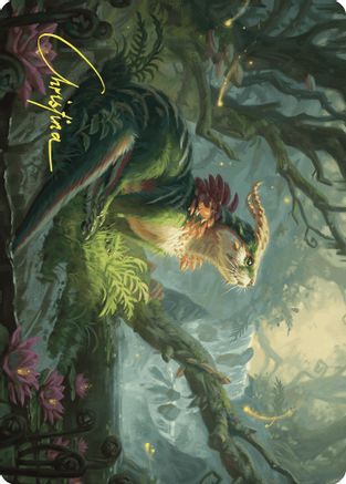 Image of Elusive Otter Art Card (Gold-Stamped Signature) (ASWOE-037) - Art Series: Wilds of Eldraine