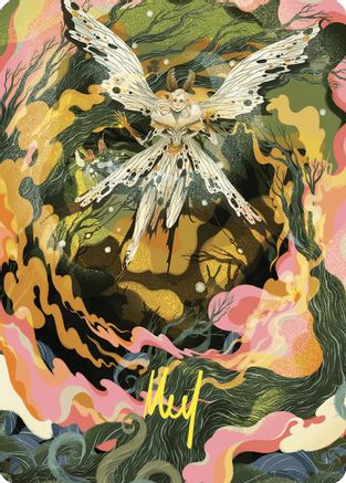 Image of Greater Auramancy Art Card (Gold-Stamped Signature) (ASWOE-061) - Art Series: Wilds of Eldraine