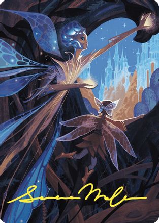 Image of Kindred Discovery Art Card (Gold-Stamped Signature) (ASWOE-067) - Art Series: Wilds of Eldraine